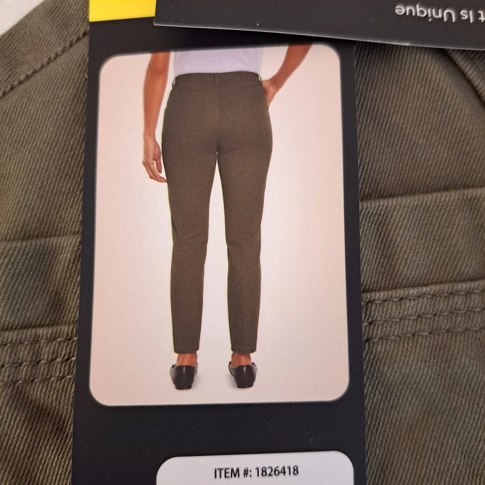 Banana Republic Womens Twill Pants 6 Olive NWT High Rise Utility 1731-266